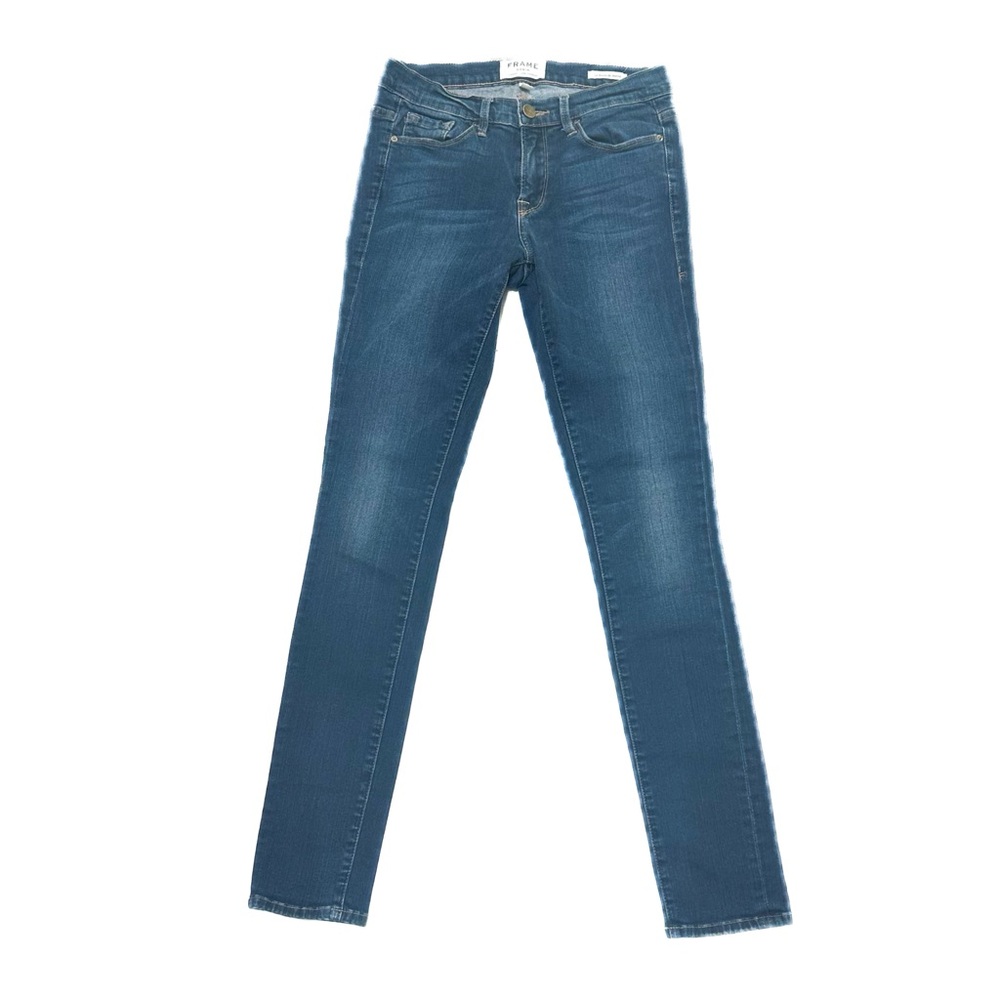 5/$75 FRAME Le Skinny de Jeanne Ankle Skinny Jeans Dark Wash Denim Mid-Rise